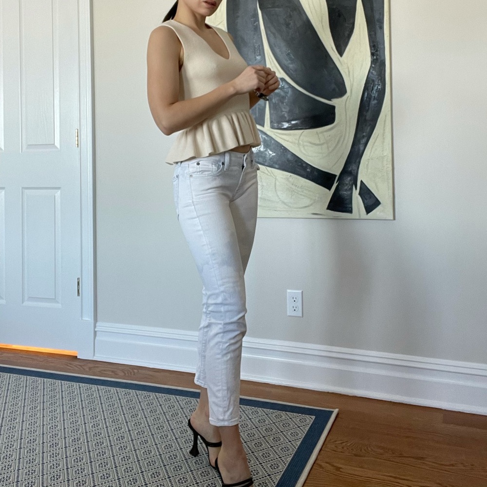7 for all mankind tie dye cropped jeans 25